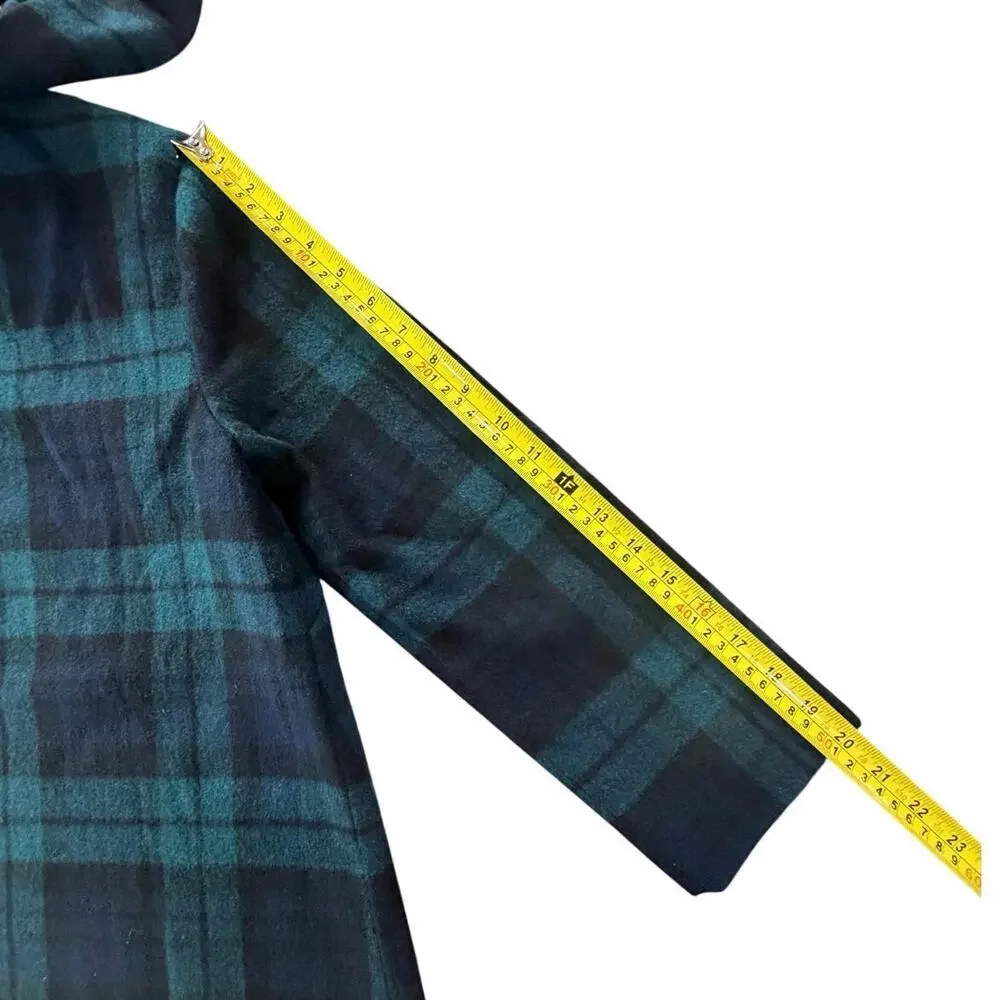 Tuckernuck Blackwatch Plaid Faye Blouse Plaid Wool Ruffle Bow Back Preppy SZ M - Picture 9 of 16